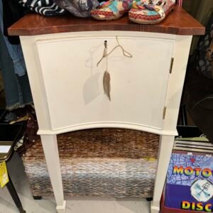 Solid wood topped cabinet with key