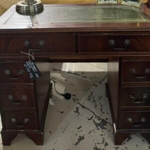 Green leather top desk