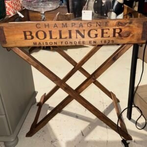 Large champagne butler tray and stand