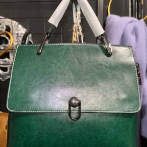 Dark Green leather handbag