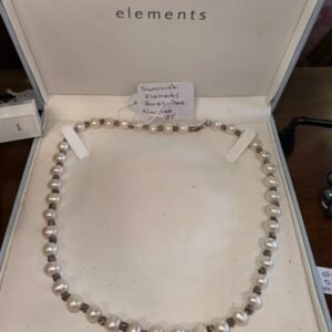 Swarovski elements boxed pearl necklace