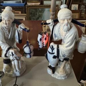 Vintage Chinese blue and white figurines