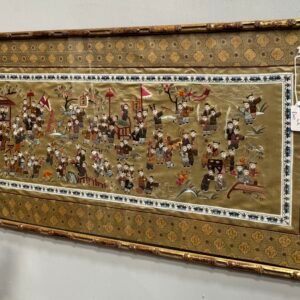 Genuine art deco oriental silk