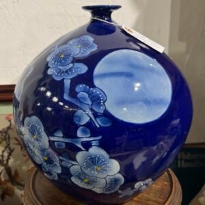 Large blue ceramic pot/vase