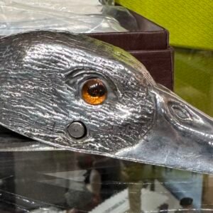 Duck head paper clip (silver tone and glass eyes)