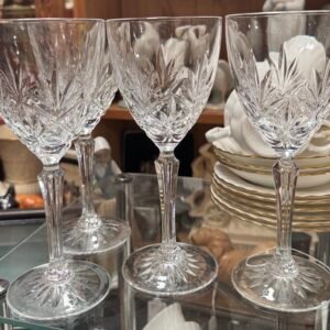 Set of 4 St. Louis chantilly wine goblets