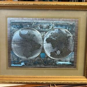 Black and gold full map of the world Nova Totivs Orbis
