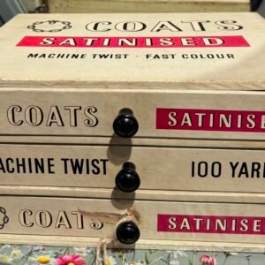 Vintage Coats satinised thread spool cabinet