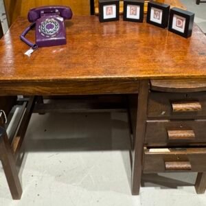 Small child’s desk from 1950’s with drop leaf and sliding extension