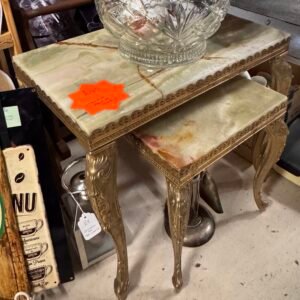 Pair of marble tables