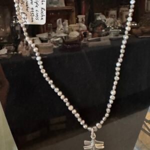 John Rocha triple cross (silver 925) on freshwater pearls