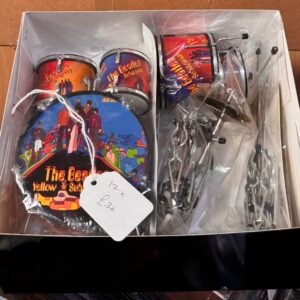 Miniature Beatles yellow submarine drum set